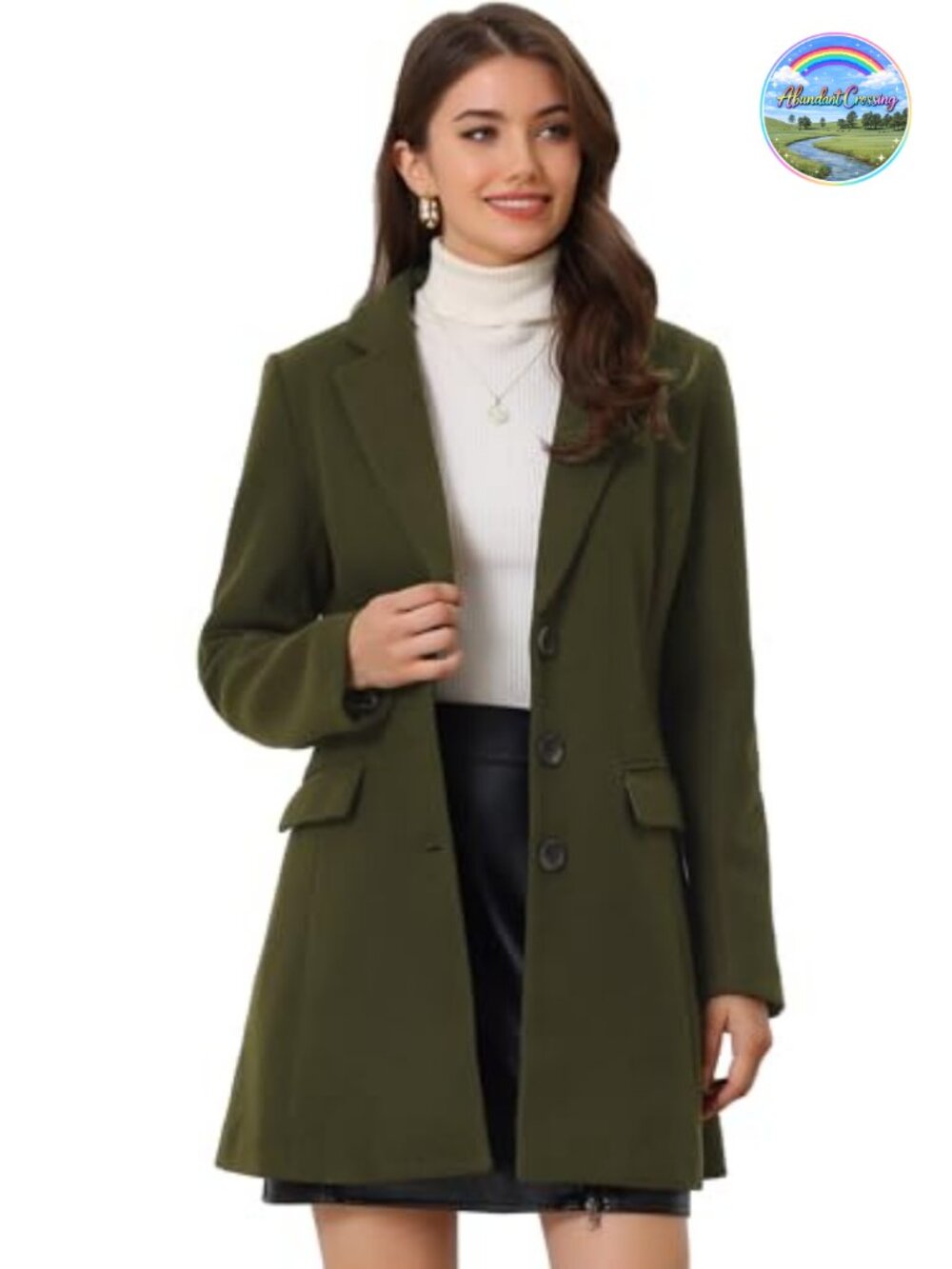 Women's Single Breasted Peacoat Work A-line Winter Overcoat
